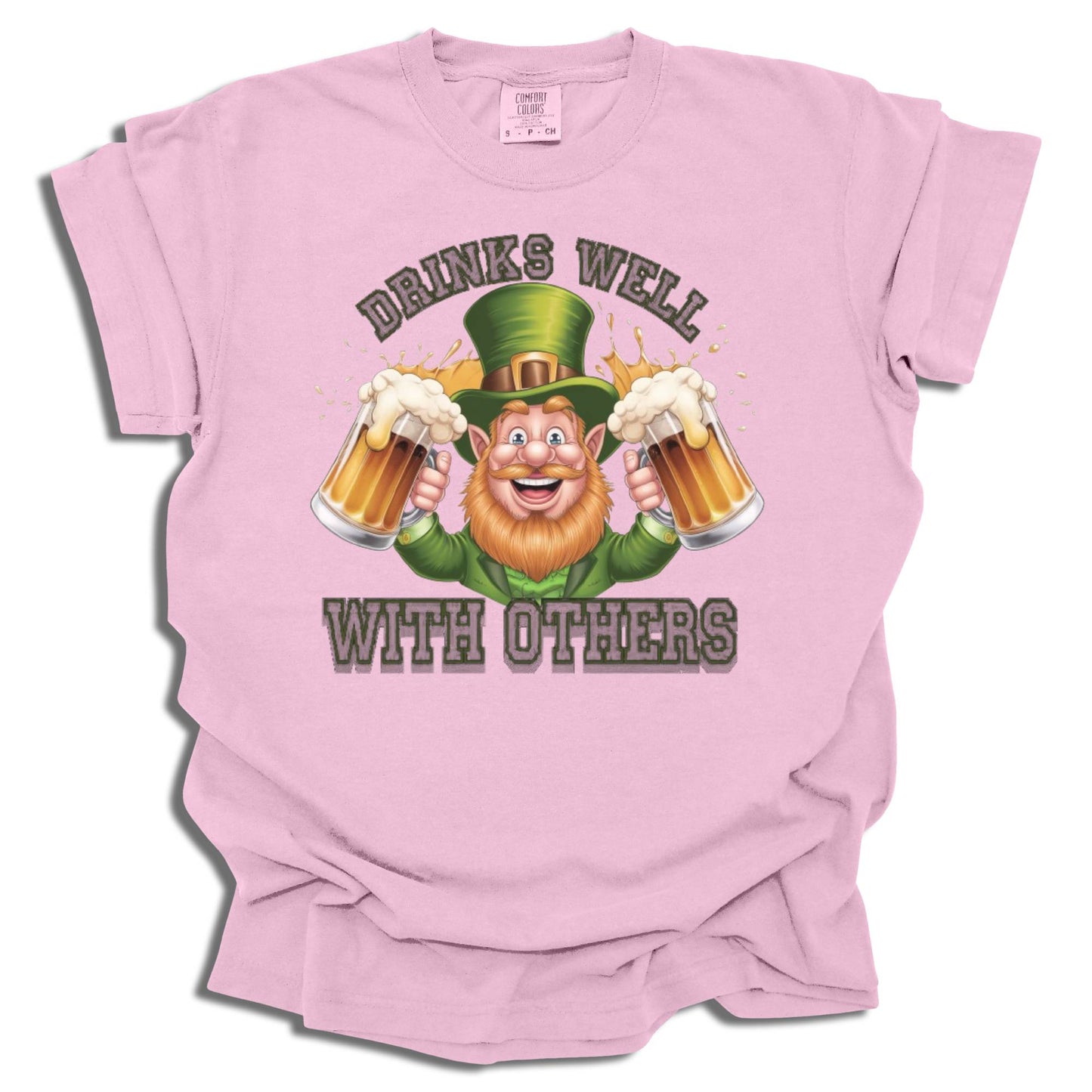 Drinks Well With Others - Saint Patrick's Day - Comfort Colors® T-Shirt - c124a25