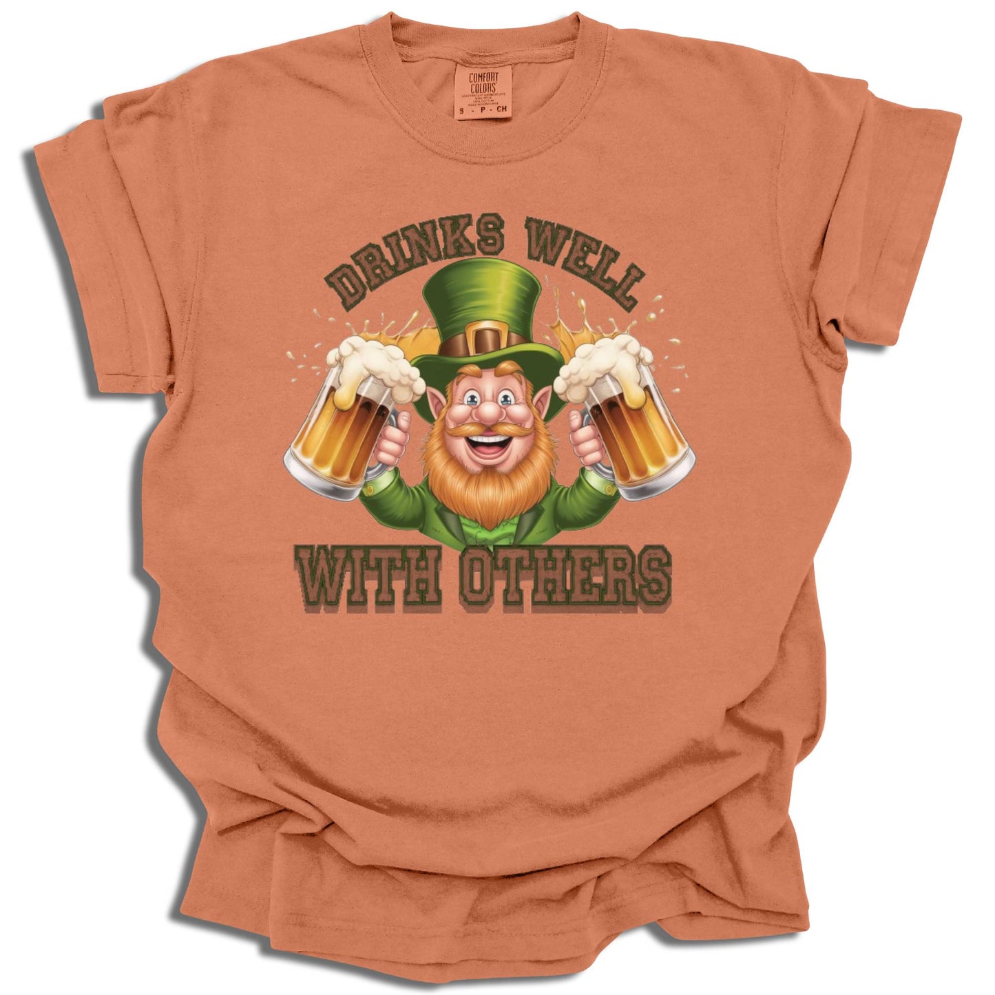 Drinks Well With Others - Saint Patrick's Day - Comfort Colors® T-Shirt - c124a25