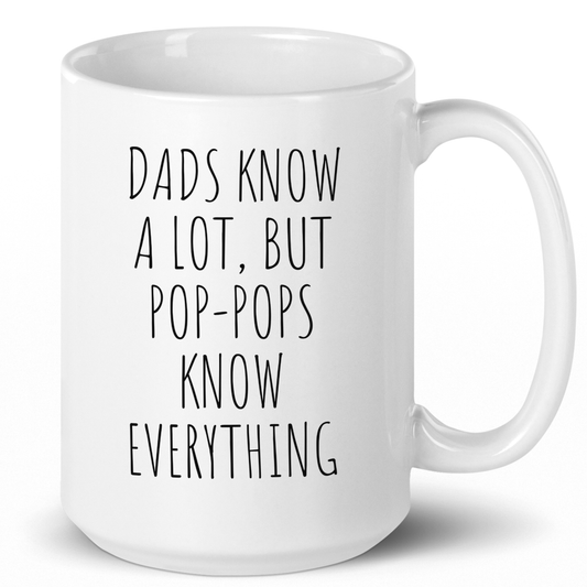 Personalized Grandfather Coffee Mug | Grandpa Knows Everything | Custom Name Gift - c133a25