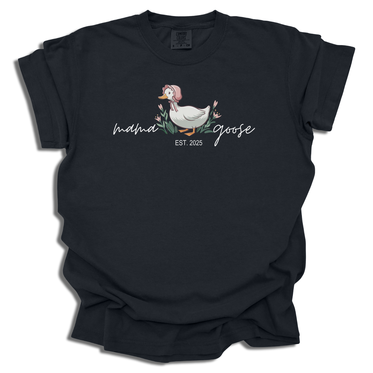 Mama Goose T-Shirt | Custom EST Year | Cute Goose Graphic Tee | Mother’s Day Gift - c196a25