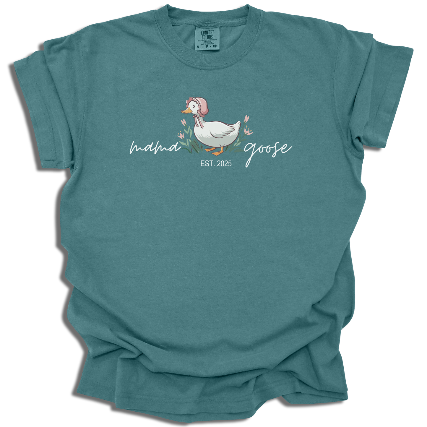 Mama Goose T-Shirt | Custom EST Year | Cute Goose Graphic Tee | Mother’s Day Gift - c196a25