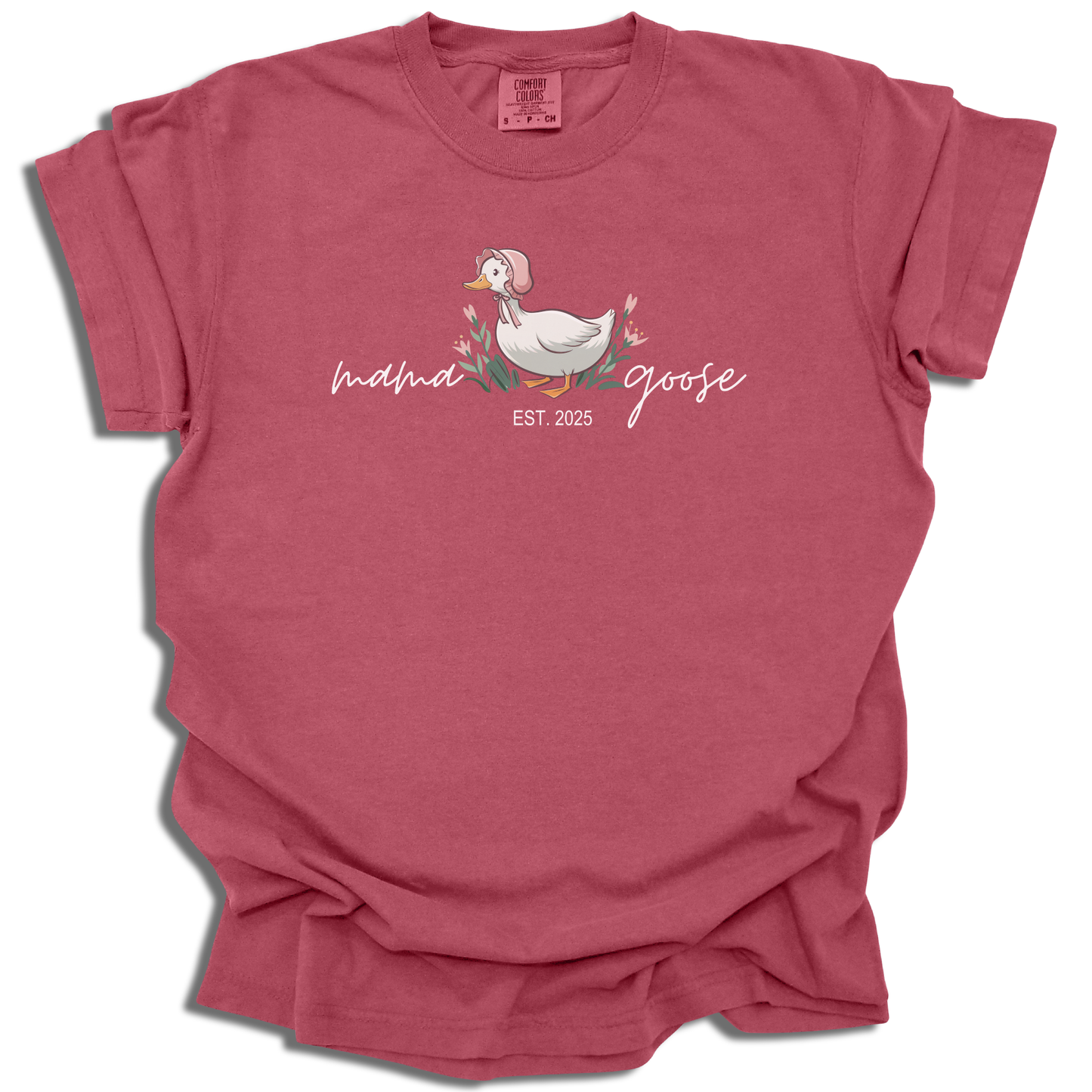 Mama Goose T-Shirt | Custom EST Year | Cute Goose Graphic Tee | Mother’s Day Gift - c196a25