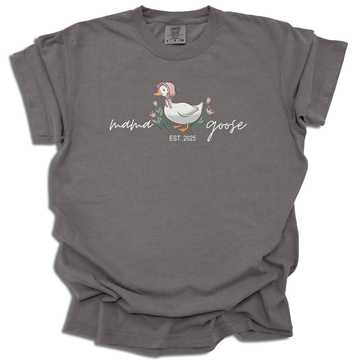 Mama Goose T-Shirt | Custom EST Year | Cute Goose Graphic Tee | Mother’s Day Gift - c196a25