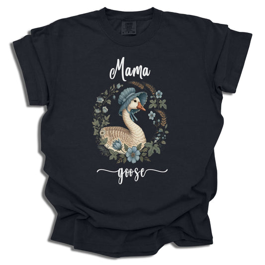 Mama Goose T-Shirt | Floral Goose Mother's Day Gift | Spring Animal Design | Comfort Colors® - c197a25
