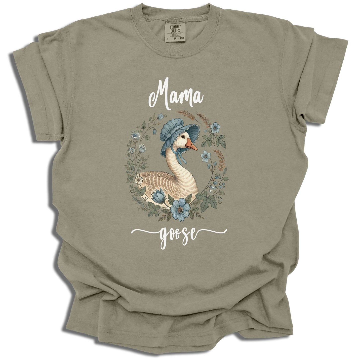 Mama Goose T-Shirt | Floral Goose Mother's Day Gift | Spring Animal Design | Comfort Colors® - c197a25