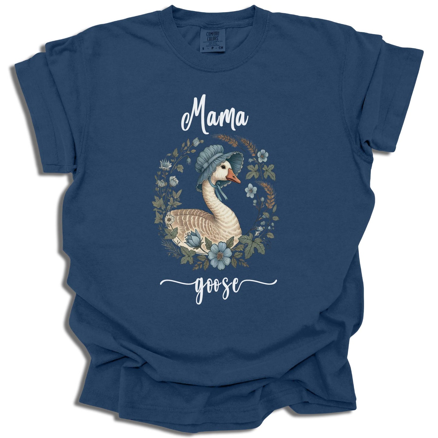 Mama Goose T-Shirt | Floral Goose Mother's Day Gift | Spring Animal Design | Comfort Colors® - c197a25