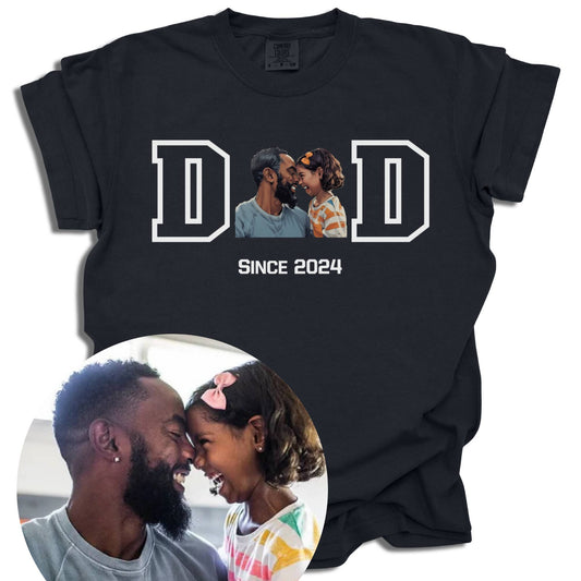 Custom Dad Since Photo T-Shirt - c215a25