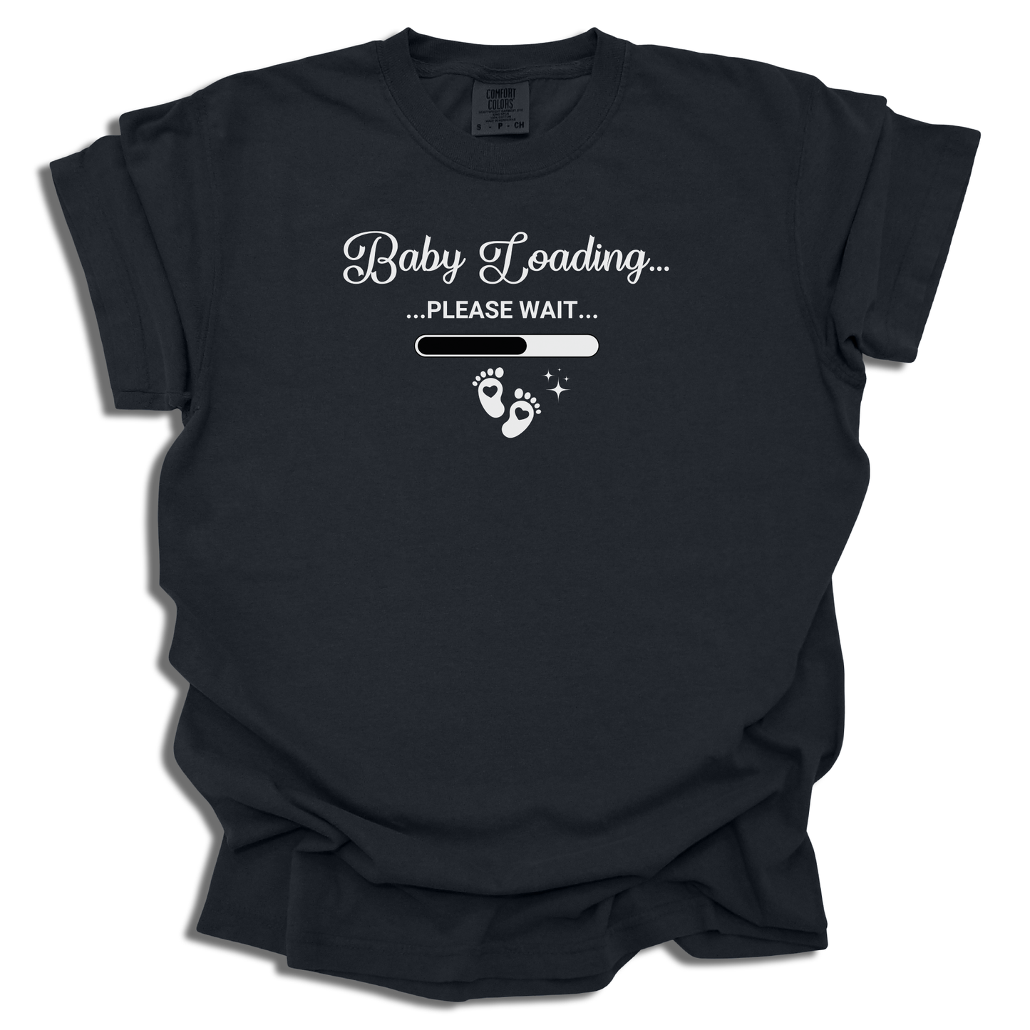 Baby Loading Please Wait T-Shirt | Funny Pregnancy Announcement Gift | Comfort Colors® - c221a25