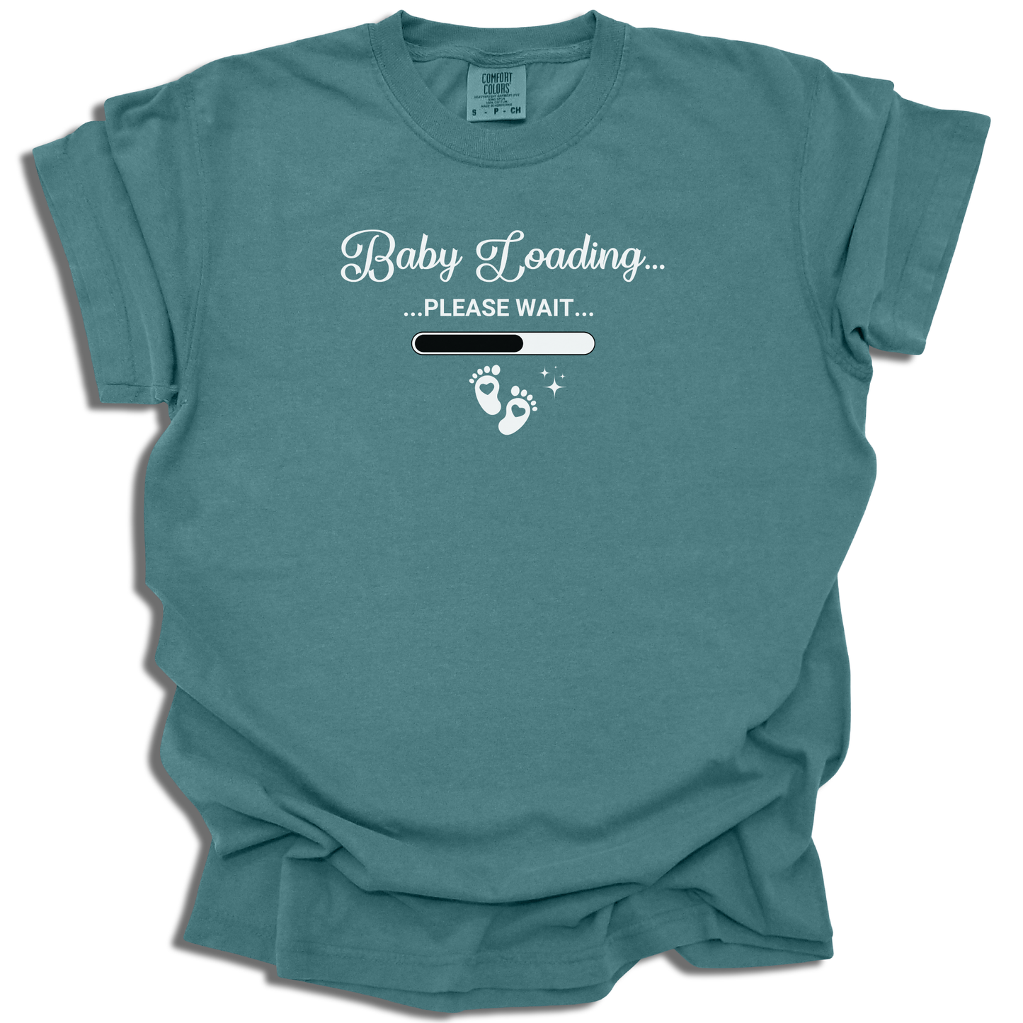 Baby Loading Please Wait T-Shirt | Funny Pregnancy Announcement Gift | Comfort Colors® - c221a25