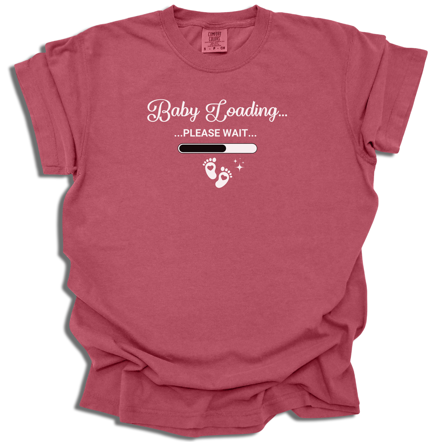 Baby Loading Please Wait T-Shirt | Funny Pregnancy Announcement Gift | Comfort Colors® - c221a25