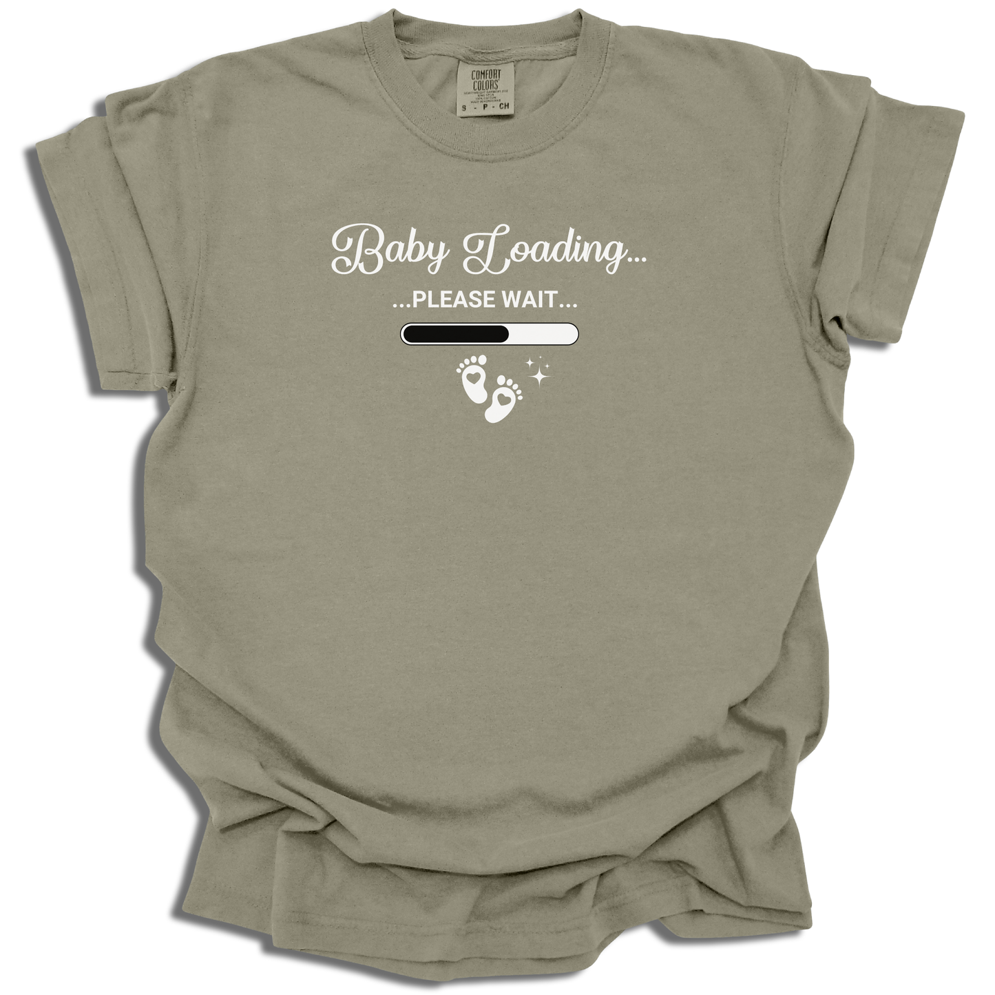 Baby Loading Please Wait T-Shirt | Funny Pregnancy Announcement Gift | Comfort Colors® - c221a25