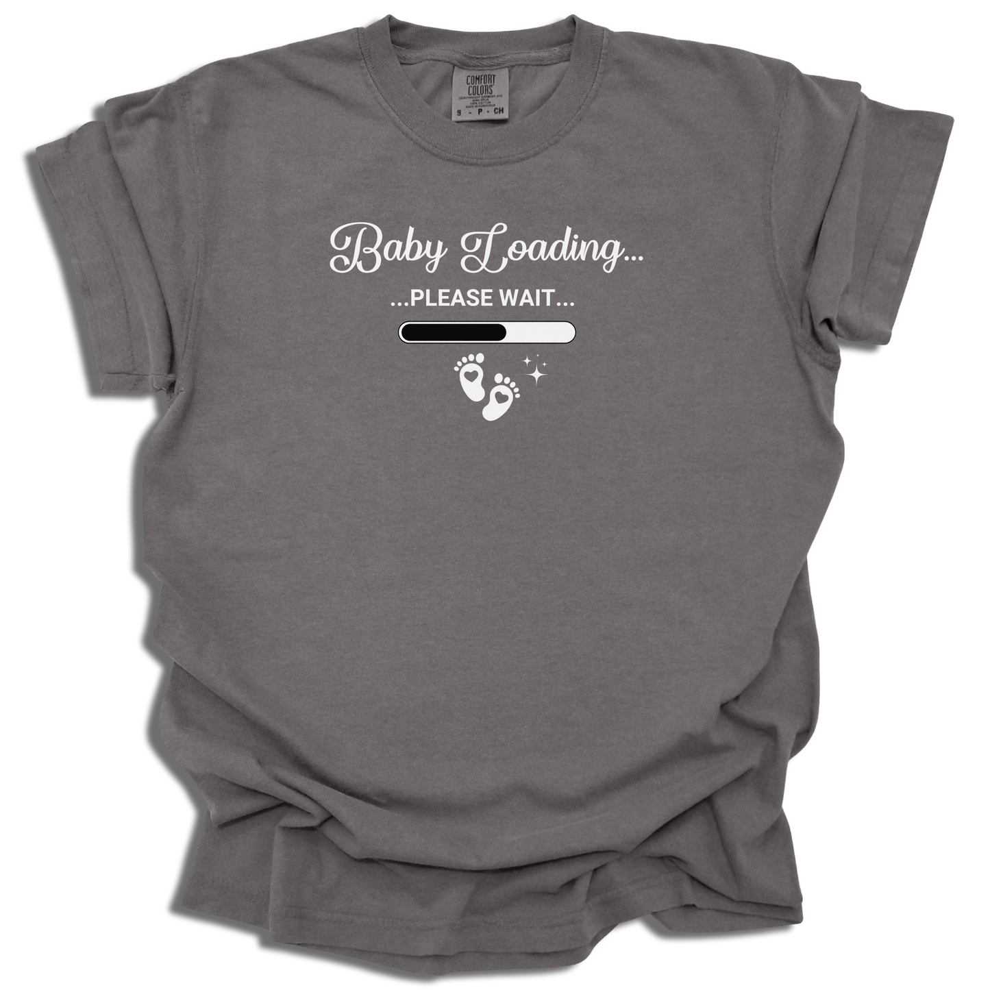 Baby Loading Please Wait T-Shirt | Funny Pregnancy Announcement Gift | Comfort Colors® - c221a25