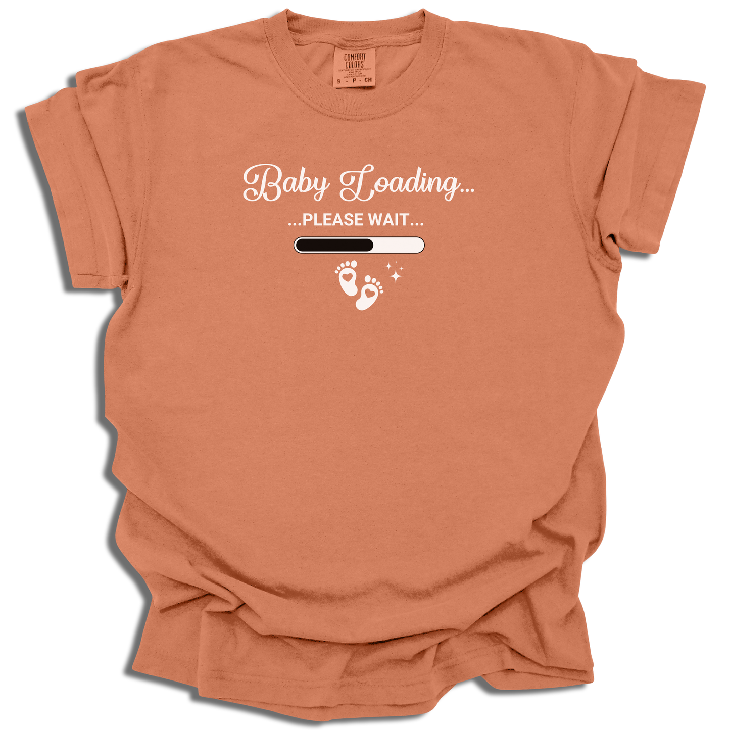 Baby Loading Please Wait T-Shirt | Funny Pregnancy Announcement Gift | Comfort Colors® - c221a25