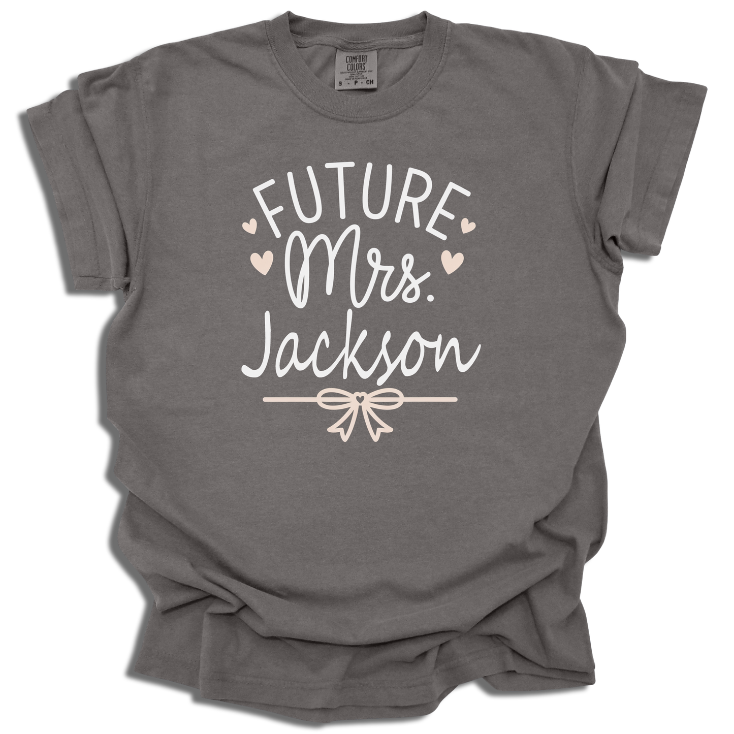 Custom Future Mrs. T-Shirt | Personalized Last Name Bridal Gift - c246a25