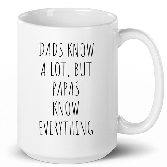 Dads Know a Lot, But Papas Know Everything Coffee Mug - c280a25