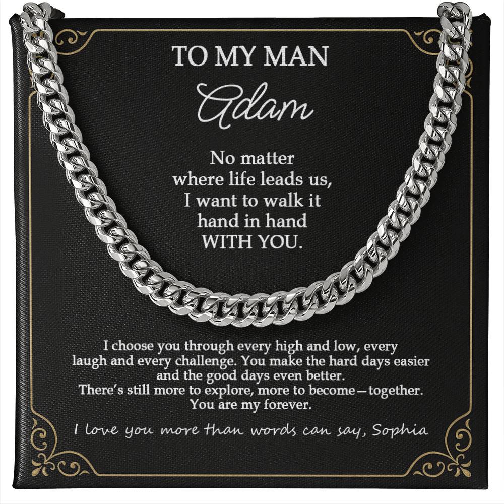 Hand in Hand with You - Romantic Husband Gift Necklace - c534a25