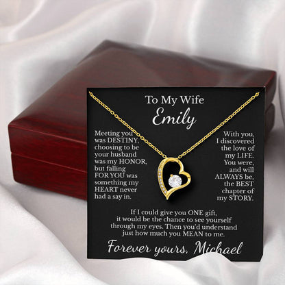 To My Wife - Necklace with Destiny & Love Story Message - c482a25