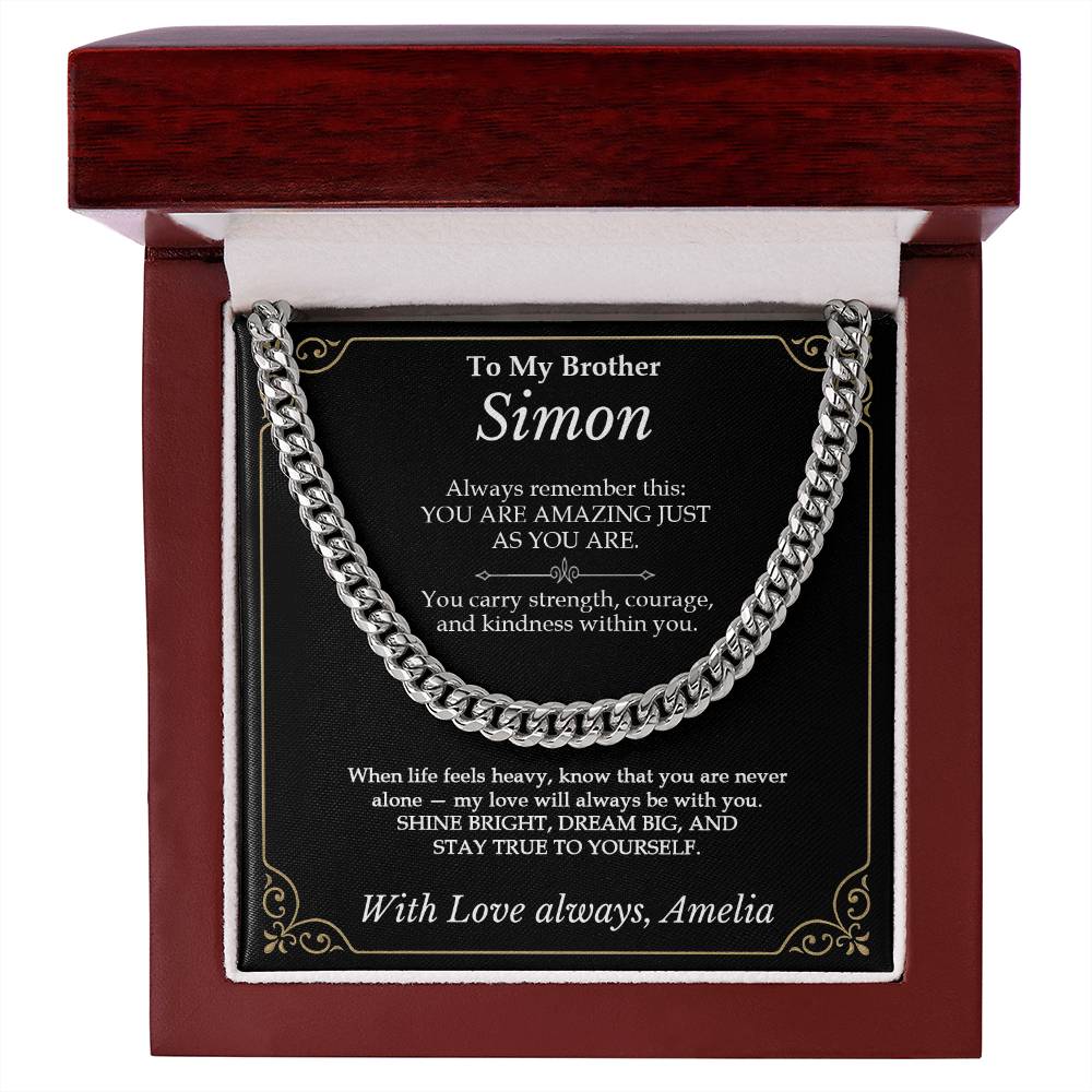 To My Brother - You Are Amazing Just As You Are Necklace Gift - c580a25