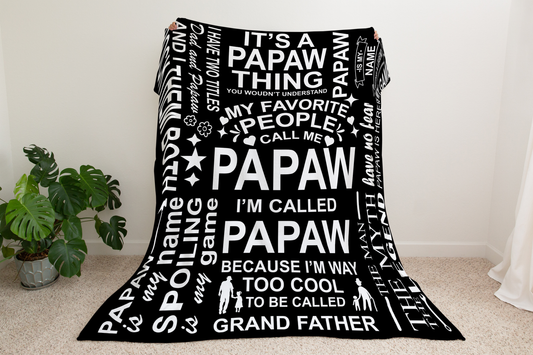 Papaw Quotes - Velveteen Plush Blanket - c157a25