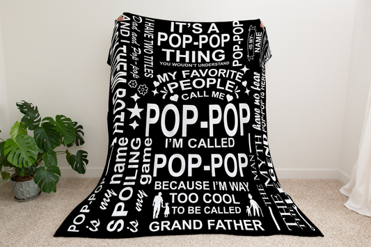 Pop-pop Quotes - Velveteen Plush Blanket - c159a25