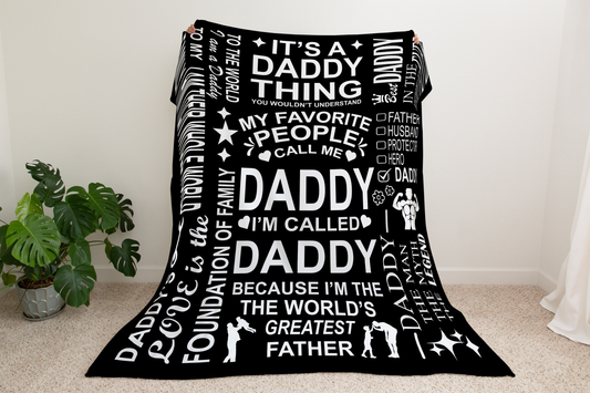 Daddy Quotes - Velveteen Plush Blanket - c174a25