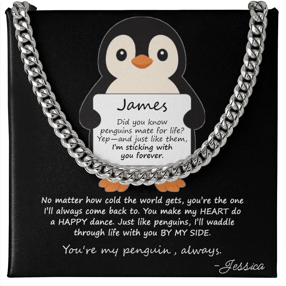 You're My Penguin - Personalized Husband Necklace Gift - c530a25