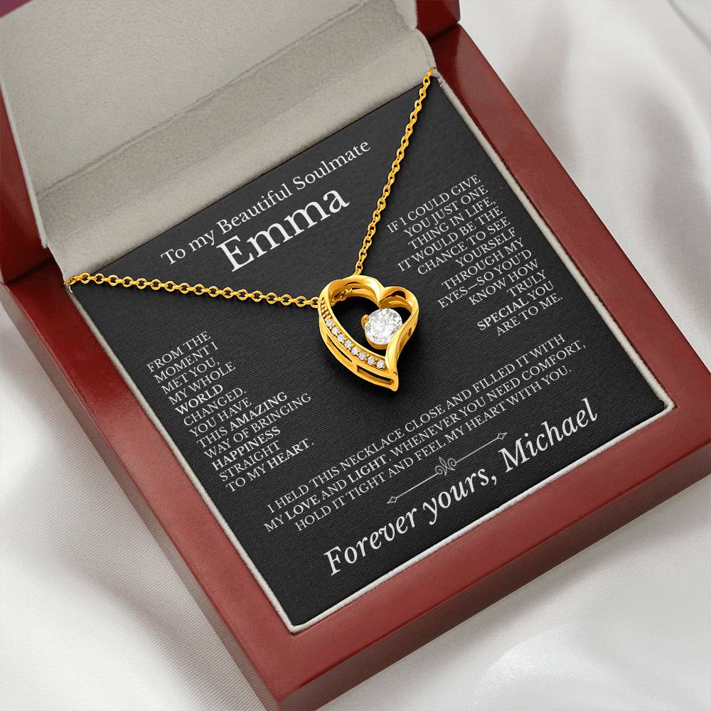 To My Beautiful Soulmate - Necklace with Heartfelt Message - c486a25