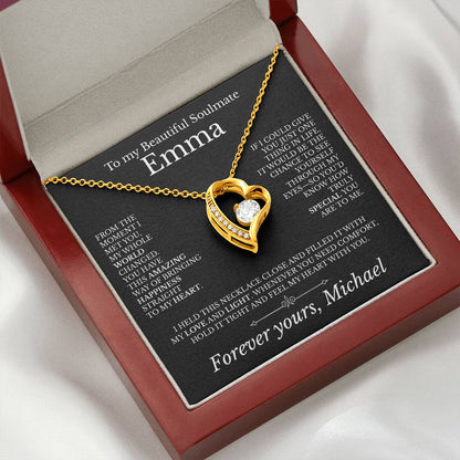 To My Beautiful Soulmate - Necklace with Heartfelt Message - c486a25