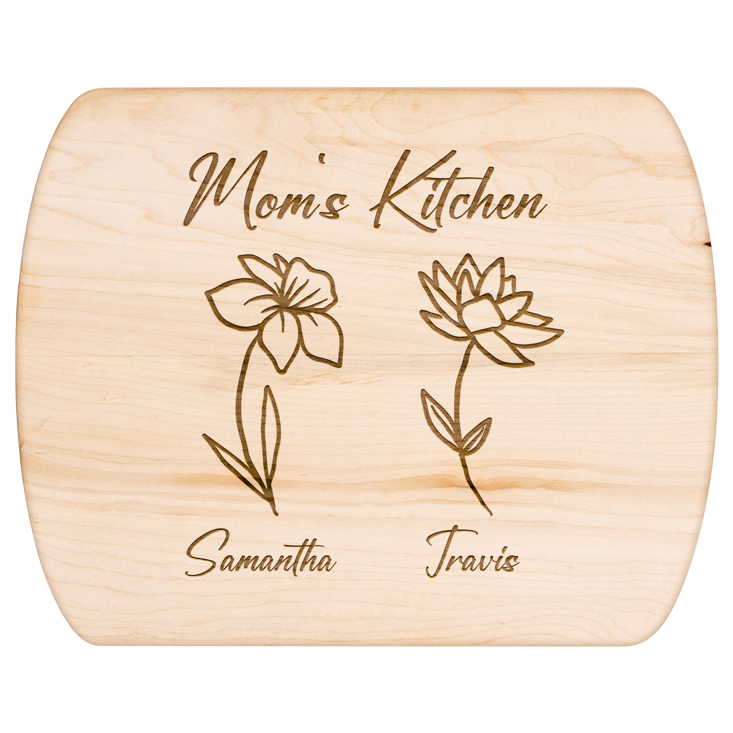 Custom Mom’s Kitchen Cutting Board with Kids' Names - c411a25