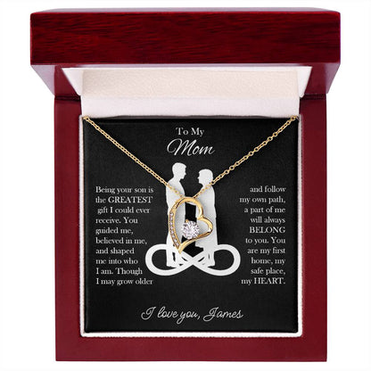 To My Mom Custom Heart Necklace - c538a25