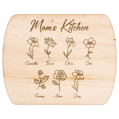 Custom Mom’s Kitchen Cutting Board with Kids' Names - c411a25