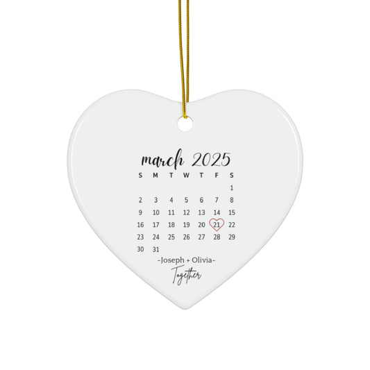 Personalized Couple's Date Calendar Ornament - Anniversary Keepsake Gift - c233a25