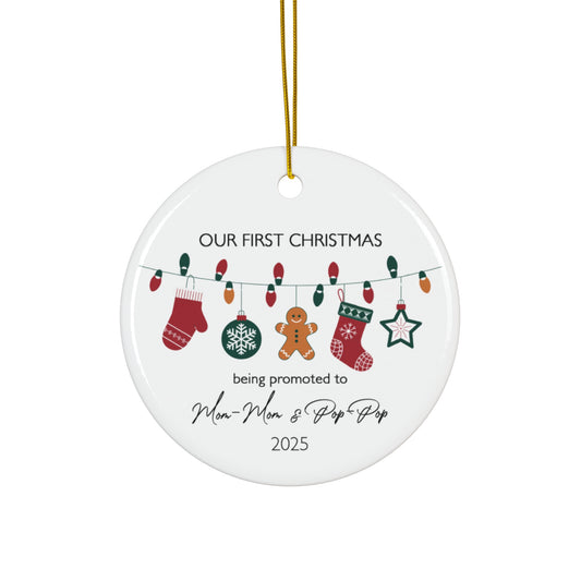 Custom Names & Year Christmas Ornament - Baby Reveal Keepsake - c438a25