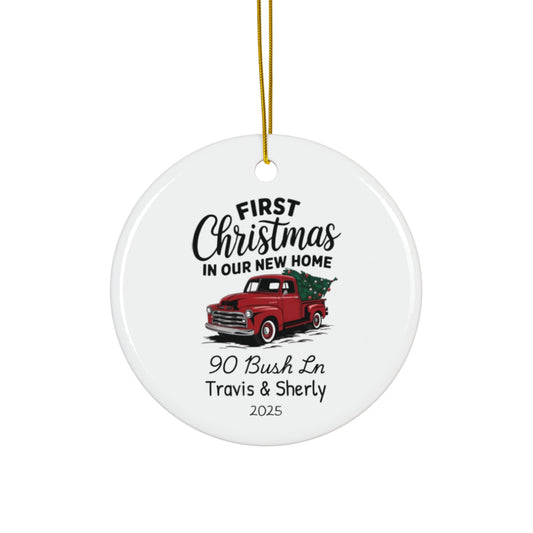 First Christmas In Our New Home Ornament for Couples - c441a25