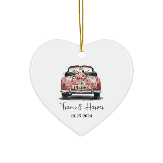 Just Married Car Ornament - Wedding Keepsake Gift - c230a25
