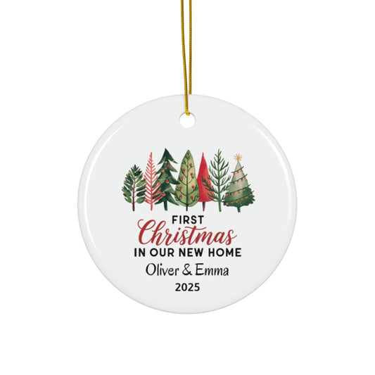 First Christmas in New Home Ornament with Names - c452a25