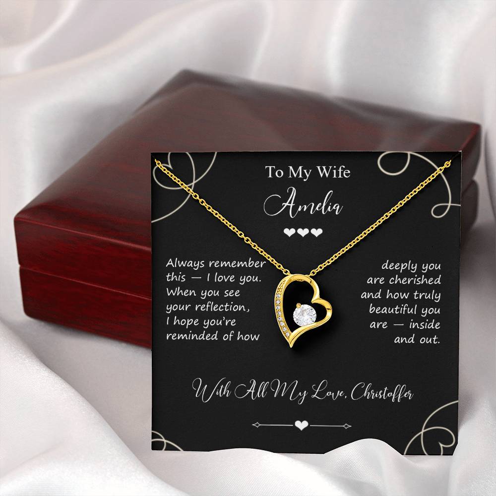 To My Wife - You Are Cherished and Beautiful Necklace Gift - c573a25