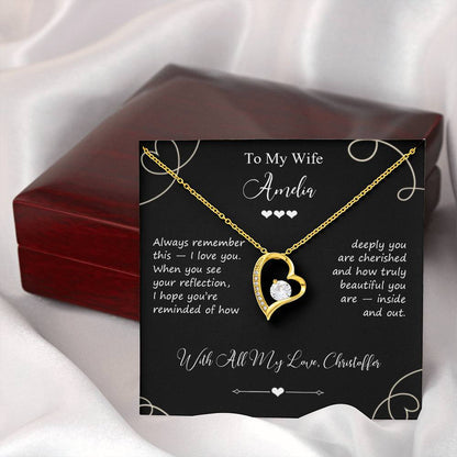 To My Wife - You Are Cherished and Beautiful Necklace Gift - c573a25