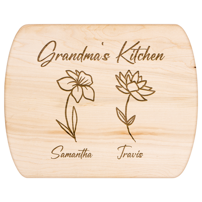Custom Grandma’s Kitchen Cutting Board with Grandkids - c410a25