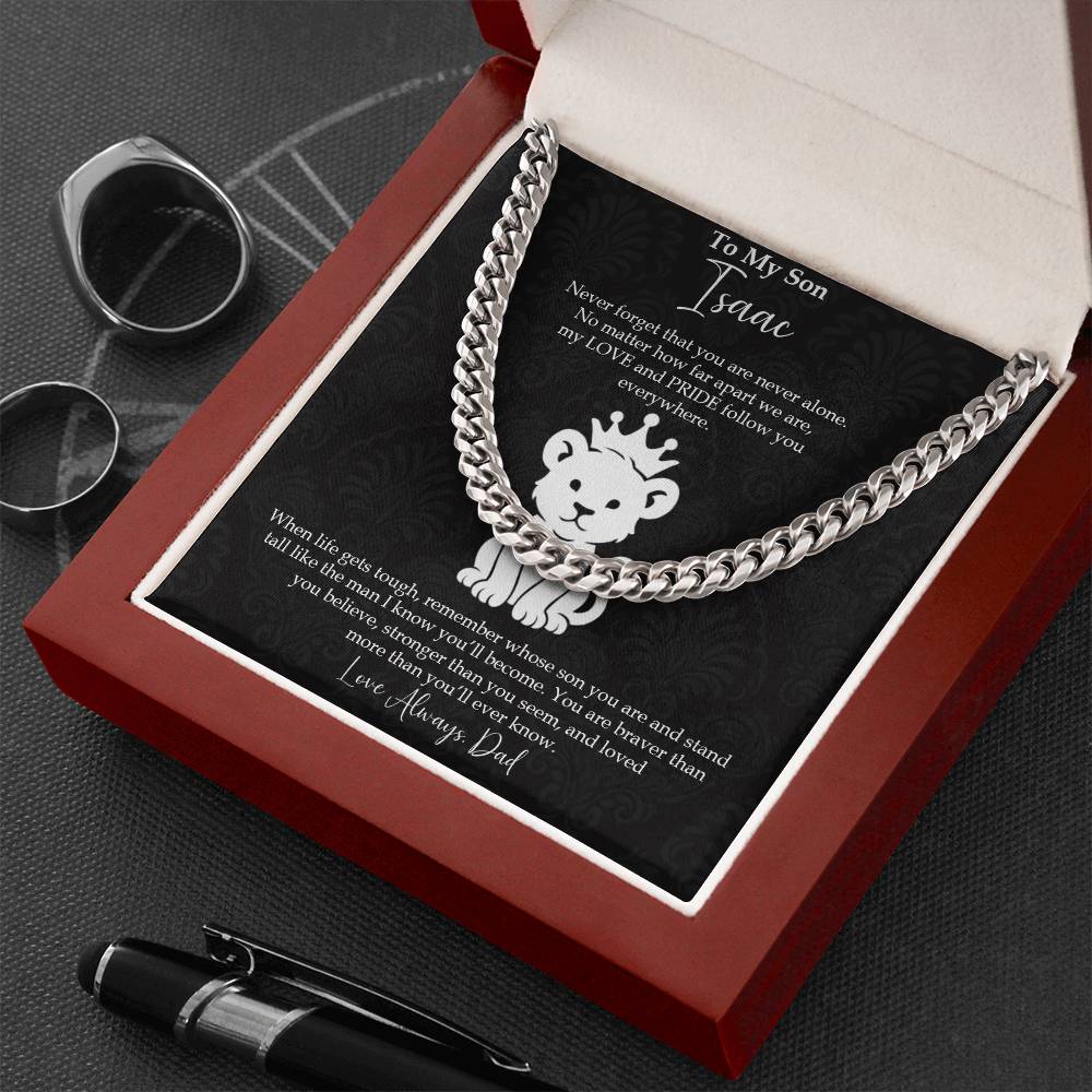 To My Son - Be Brave, Stand Tall, You Are Loved Necklace Gift - c581a25