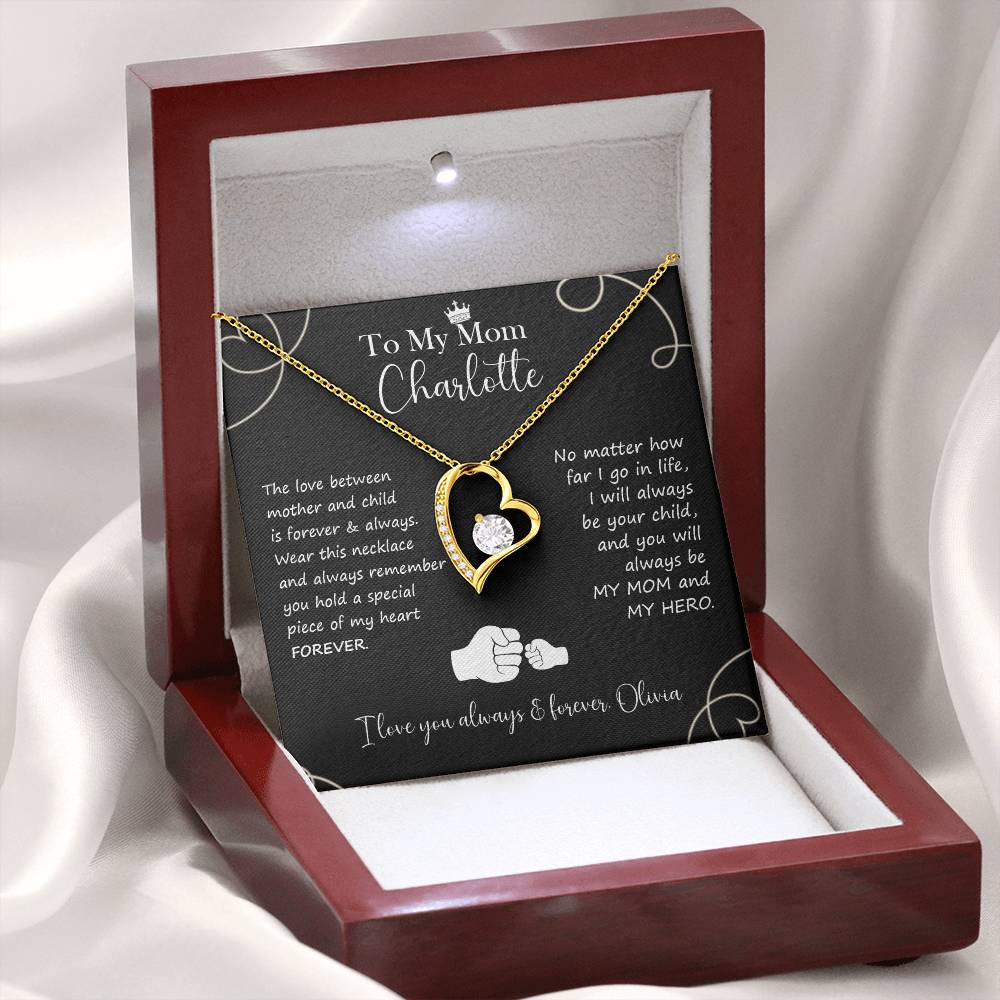 To My Mom - You Hold My Heart Forever Necklace Gift - c577a25