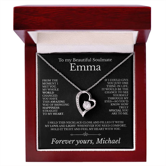 To My Beautiful Soulmate - Necklace with Heartfelt Message - c486a25