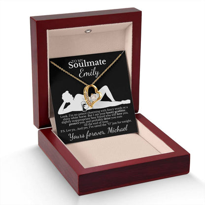 To My Soulmate - Necklace with Funny Romantic Message - c490a25