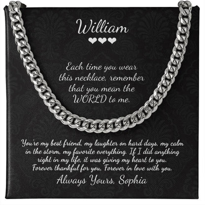You Mean the World to Me Custom Necklace - c540a25