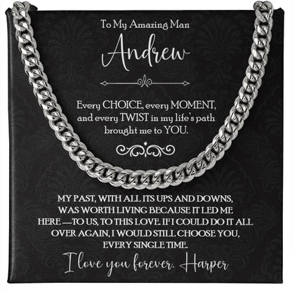 To My Amazing Man - I’d Choose You Again Necklace Gift - c559a25