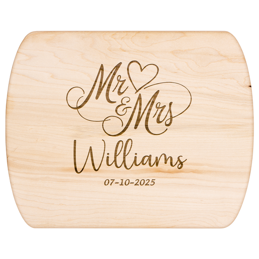 Custom Mr & Mrs Name Engraved Wedding Cutting Board - c418a25