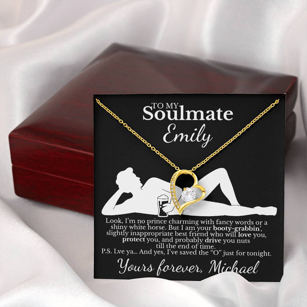 To My Soulmate - Necklace with Funny Romantic Message - c490a25