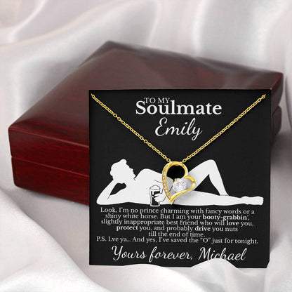 To My Soulmate - Necklace with Funny Romantic Message - c490a25