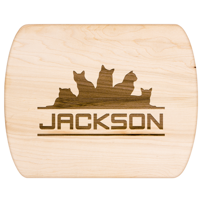 Custom Cat Silhouette Cutting Board with Name - c415a25