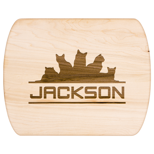 Custom Cat Silhouette Cutting Board with Name - c415a25